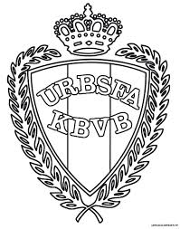 Euro 2016 Logo De L Equipe De Belgique De Foot En Coloriage Coloriage Logo Football Logos