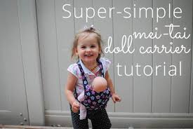 Diy Mini Mei Tai Baby Doll Carrier The Art Of Simple Porte Poupee Coudre Pour Bebe Porte Bebe