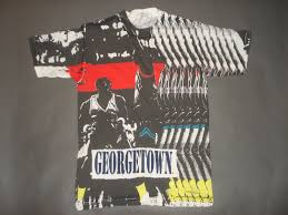 Vintage 1980s Georgetown Hoyas All Over Print T Shirt Basketball 1990 Ncaa L Ebay