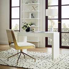 Discreet sleek dual drawers organize desk supplies and papers, keys. Runway White Lacquer Desk Reviews Cb2 White Lacquer Desk Wall Mounted Bookcase Cheap Office Furniture