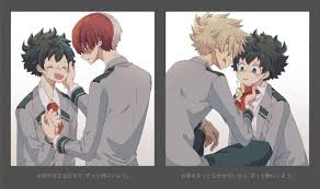 Just a bunch of boku no hero academia pics, in a book ˚.༄ [ none of the fanarts belong to me! My Hero Academia Deku X Bakugou X Todoroki Wallpapers Wallpaper Cave