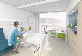 Haraldsplass Hospital New Ward Building C F Moller Hospital Interior Elderly Home Healthcare Design