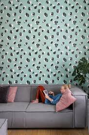 behang leopard green roomblush meisjeskamer groen behang behang