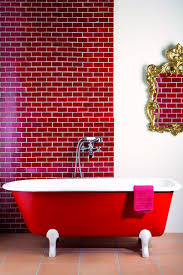 Design Trends Style With Tiles Bathroom Red Bathroom Tile Designs Bathtub Design