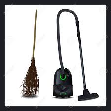 Robot vacuum cleaner vs vacuum broom. Image Of A Vacuum Cleaner And Broom The Evolution Of Technical Royalty Free Cliparts Vectors And Stock Illustration Image 70236174