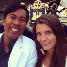 Da han møtte henne: Christian Strand og kona Madeleine