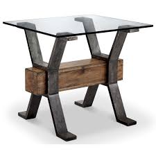 From furniture to home decor, we have everything you need to create a stylish space for your family and friends. Magnussen Home Sawyer Mh Industrial End Table With Reclaimed Wood Stretcher Value City Furniture End Tables