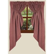 Add to favorites sunflower valance swags nature wildflower autumn beauty flowers bedroom den kitchen bath 3pc curtain swags valance set karensbedandbath 5 out of 5 stars (2,248. Philmont Jacquard Barn Red Prairie Swag Curtains