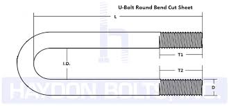 u bolts round bend u bolts fasteners haydon bolts