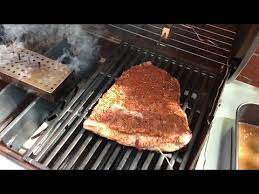 Smoked Brisket On Weber Genesis Ii E 310 Propane Gas Grill Youtube