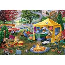 Bits And Pieces Jigsaw Puzzles 500 Pieces Seasons End Campfire Puzzle Bits Pieces Larger Piece Jigsaw Puzzles Painting Jigsaw Puzzles
