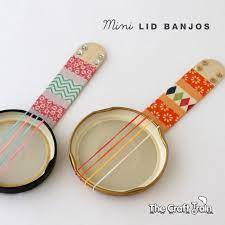 Diy Musical Instruments Mini Lid Banjos Music Crafts Diy Musical Instruments Diy Instruments