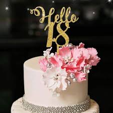 You'll find this cake appreciation society member in our directory at www.cakeappreciationsociety.com. Yuinyo Hello 18th Birthday Cake Topper Gold Happy18th Birthday Party Decoration Supplies Calligraphy Bling Cake Decoration Sign Party Banner Quality Acrylic Gold Amazon In Grocery Gourmet Foods