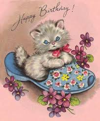 Dekupaj Sevimli Kedicik Kartpostal Kedi