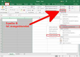 Excel Ausgeblendete Spalten Zellen Und Blatter Einblenden So Geht S