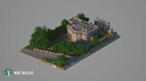 Use stone brick stairs to trim the roof of the tower then fill in the gaps with stone brick slabs. Wbc Builds On Twitter I Ve Started Making Some Renders Of Individual Buildings In And Around Walhampton This Is Stone House Place A Large Georgian House Build With The Finest Grey Stone Minecraft