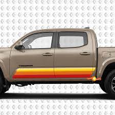 X2 toyota retro stripes 70's 80's rainbow side decals 4runner tacoma fj cruiser. Toyota Tacoma Trd Sport Pro Side Retro Vintage Rocker Panel Stripes Decal Graphics 2016 2020 New