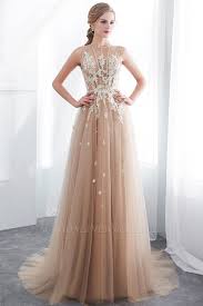 Nannie Aline Floor Length Sleeveless Appliqued Tulle Evening Dresses Tulle Evening Dress A Line Wedding Dress Elegant Dresses