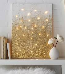 40 Brilliantly Gold Diy Projects Easy Room Decor Fairy Lights Diy Gold Diy