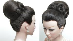 Take a look at this airy hairdo: Bridal Hairstyle For Long Hair Tutorial Classic High Bun Wedding Updo Youtube