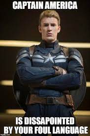 Check spelling or type a new query. Language Captain America Should We Count Steve S Swears Captain America Captain America Winter Soldier Marvel Captain America