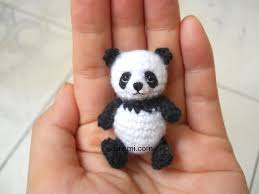 Panda Bear Amigurumi Crochet Miniature Bear Stuffed Animals Crochet Panda Crochet Amigurumi Panda Craft