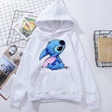 Lilo And Stitch Printed Women S Pull Over Sweatshirt Hoodies Isabella Saks Stitch Hoodie Cute Disney Outfits Lilo And Stitch