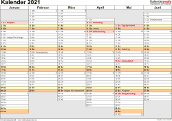 Sie finden alle feiertage, die im jeweiligen bundesland gelten sowie eine liste. Kalender 2021 Zum Ausdrucken Als Pdf 19 Vorlagen Kostenlos