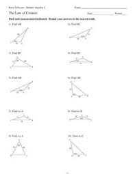 To download/print, click on the button bar on the bottom of the worksheet. Law Of Cosines Lesson Plans Worksheets Lesson Planet