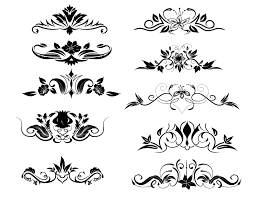 Ornament Vector Elements Gambar Ornamen Ukiran