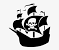 Simple Pirate Ship Silhouette