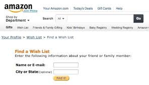 Find Someone S Amazon Wish List By His Or Her E Mail Address Wish Amazon Wedding Registry Wishlist