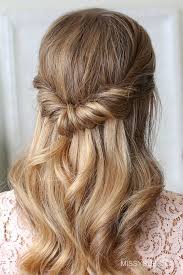 Looped Half Updo Missy Sue Medium Hair Styles Work Hairstyles Easy Work Hairstyles