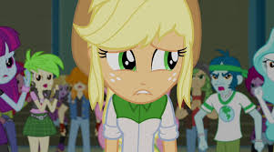 File:applejack crystal pony id s3e2.png. 759728 Safe Screencap Character Applejack Character Fluttershy Character Fuchsia Blush Character Lavender Lace Character Mystery Mint Character Paisley Character Sandalwood Equestria Girls Rainbow Rocks G4 My Little Pony Equestria Girls
