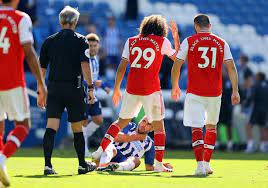 Matteo guendouzi has escaped a football association charge despite putting his hands around neal maupay's throat at the end of arsenal's defeat at brighton. Ian Wright Gives His Thoughts On Matteo Guendouzi Grabbing Neal Maupay By The Throat Mirror Online