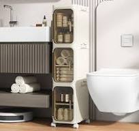 Amazon.com: Seeday 3 Tier Slim Bathroom Storage Cabinet ...