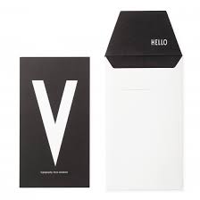 Âme pure® webshops available in: Design Letters Postkarte V Schwarz House Of Kids
