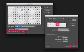 This is a great way to select alternate bullet shapes from dingbat fonts. How To Create Bulleted And Numbered Lists In Indesign Adobe Indesign Selvstudier