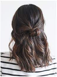 15 Effortlessly Cool Hair Ideas To Try This Summer Mid Length Hair Updo Easy These Are The Easies Medium Hair Styles Medium Length Hair Styles Hair Styles