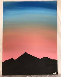 sunset mountains acrylic painting on canvas available in my etsy shop https www et acrylic painting canvas simple acrylic paintings simple canvas paintings