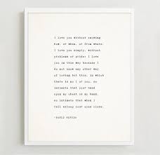 Pablo Neruda Love Poetry I Love You Without Knowing How Love Etsy Quote Posters Love Poems Love Quotes