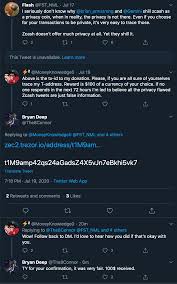 That is, for the wallet of interest, see what other wallets it has transactions with, and then see the transactions for each of the found wallets and so on. Did We Just See Zcash Get Cracked Twitter User Traced A Zcash Shielded Transaction Back To It S T Address In Other Words The Zero Knowledge Proofs Have Been Defeated Cryptocurrency