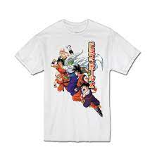 Dragón ball z mens short sleeve crew neck white teen anime print t shirt size l. Dragon Ball Z Original Group Senshi Japanese Officially Licensed T Shirt Ebay