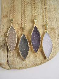 Agate Druzy Necklace Druzy Drusy Quartz Marquis By Julianneblumlo 98 00 Cute Jewelry Pretty Jewellery Jewelry Inspiration