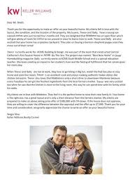 Example Letter To The Sellers Real Estate Buyers House Letters Lettering