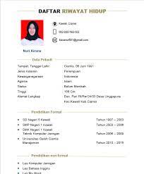 7 Contoh Daftar Riwayat Hidup Contoh Cv Curriculum Vitae