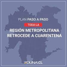 En caso de algunas comunas de la region metropolitana se establecerá una cuarentena total. 3cnnsdkhoviwvm