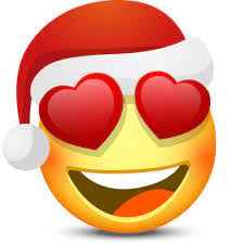 Love Struck Santa Christmas Emoticons Emoji Love Funny Emoticons