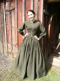 1860 S Day Dress Pioneer Clothing Civil War Dress Pioneer Dress