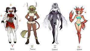 Zodiac signs and their beliefs. First 4 Of My Zodiac Sign Designs I M Making Monster Girls Know Your Meme